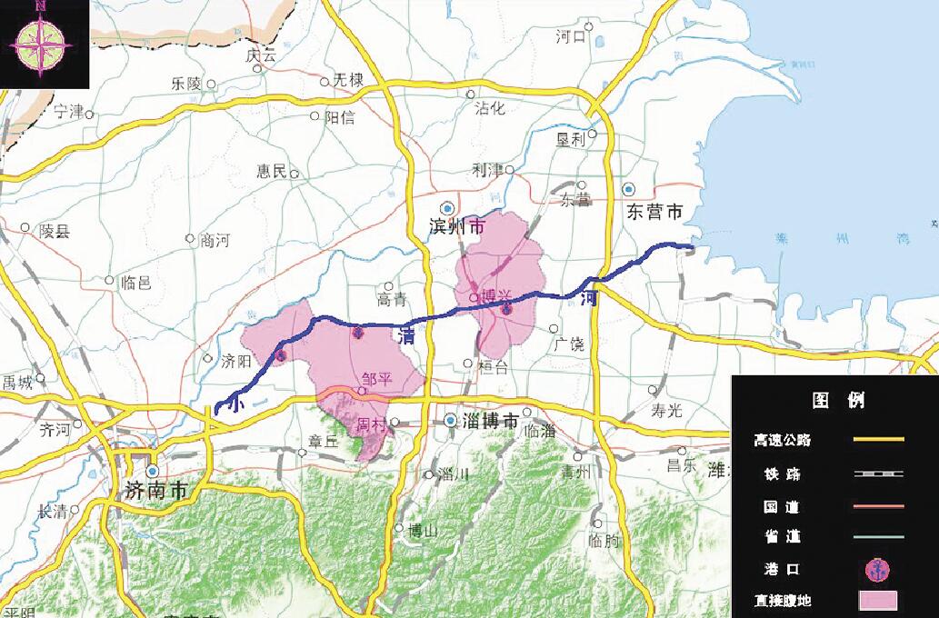 内河港口地里位置暨腹地形势图