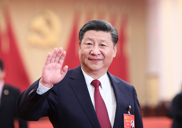 10月25日下午，中共中央总书记、国家主席、中央军委主席习近平等领导同志在北京人民大会堂亲切会见出席党的十九大代表、特邀代表和列席人员。新华社记者 兰红光 摄