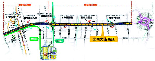 北园高架西延将采用“高架+快速路”形式。
