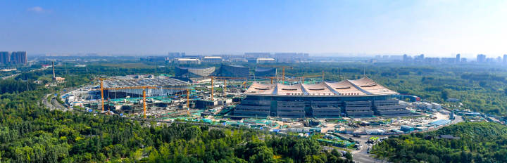 北京城市绿心森林公园中的“三大建筑”设计灵感，也全都与大运河文化有关。北投集团供图