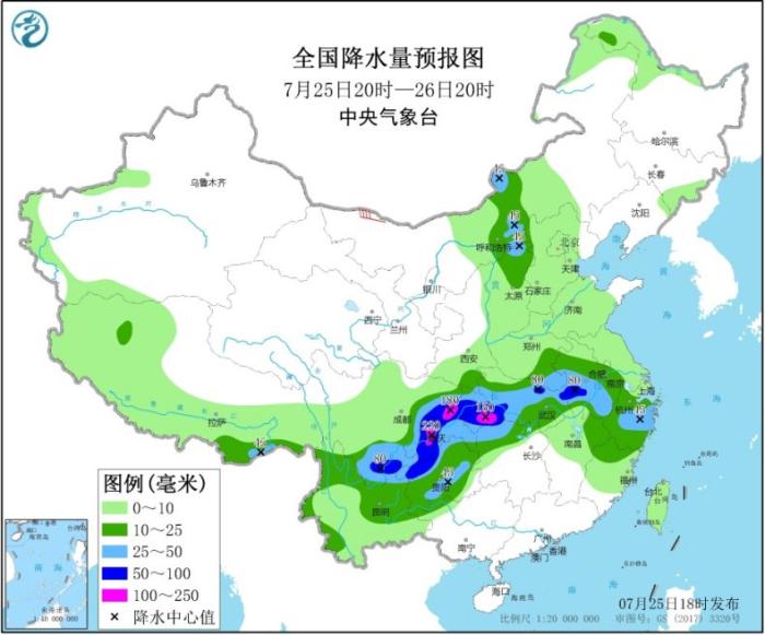 中国新闻网|四川盆地长江中下游地区有强降雨 华北等地多阵雨或雷阵雨