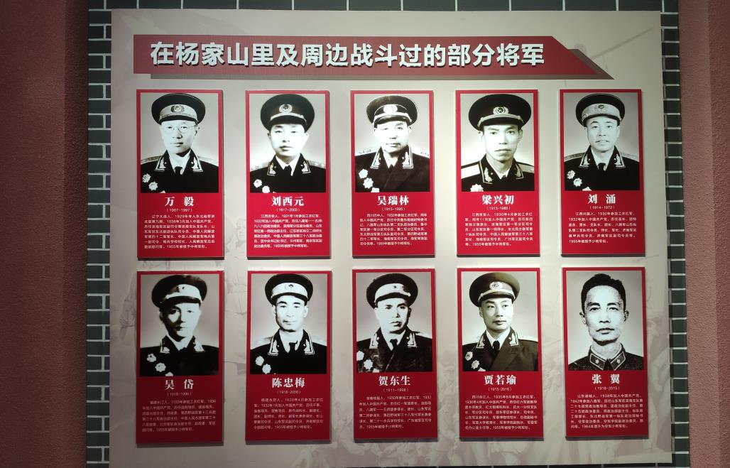 杨家山里抗日战争展厅部分展陈内容。