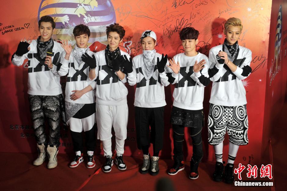 资料图：EXO-M。 金硕 摄

