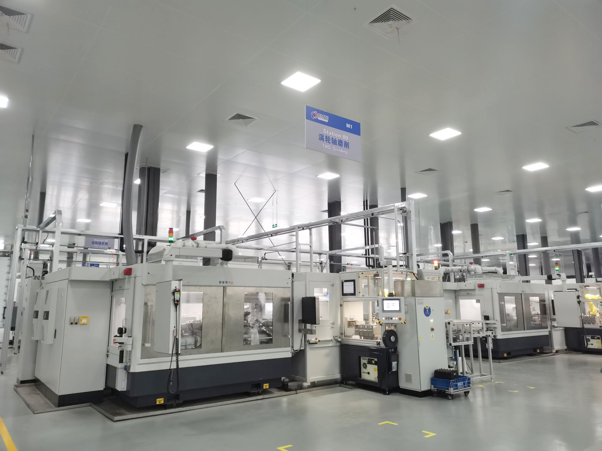 博马科技济南工厂按照德国工业4.0标准打造的涡轮轴生产线已经投产。