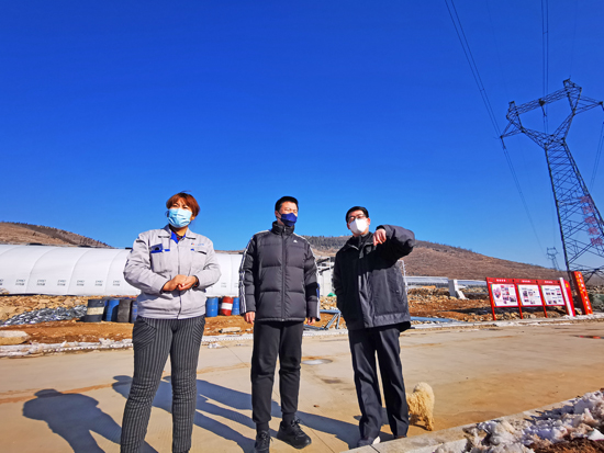 2月18日，服务队员现场了解双招双引项目、汇泉河香菇示范园开复工情况。