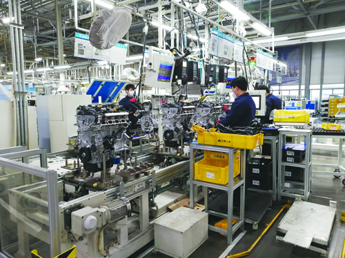   山东现代威亚汽车发动机有限公司2月10日复工。该企业严格坚持防疫、复工两手抓，把疫情防控措施落细落实。