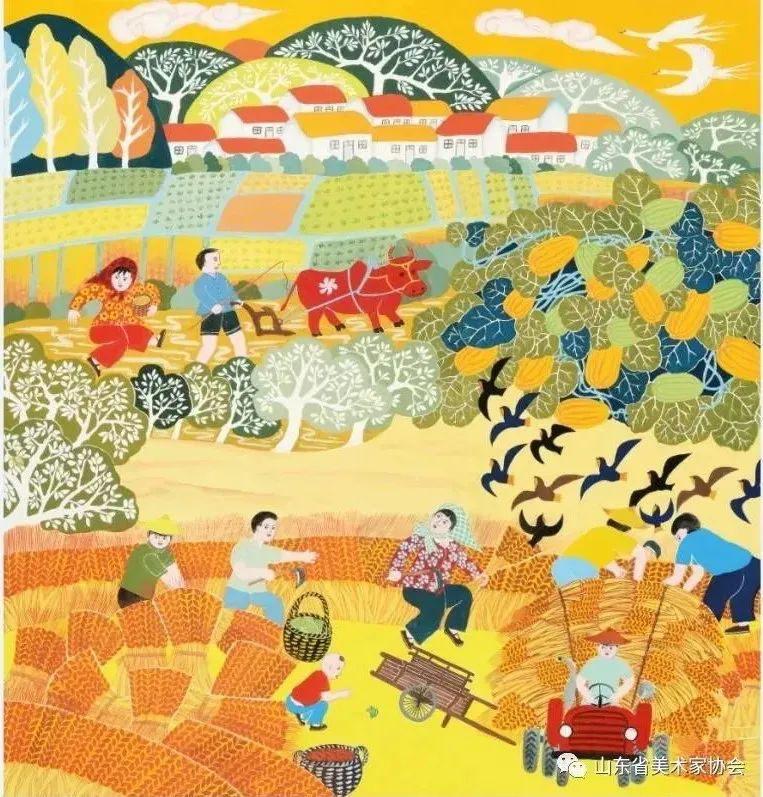 组图|助力乡村振兴!山东省农民画作品展开展