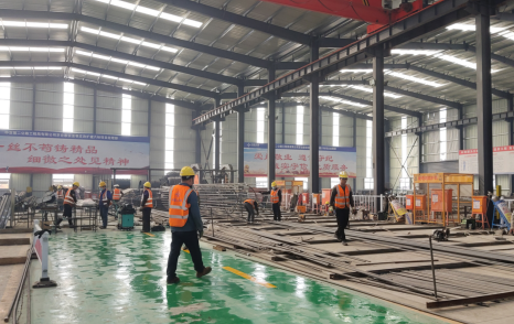 京台高速泰枣段改扩建施工六标段2#号钢筋加工厂桥梁桩基钢筋笼及下部构造钢筋加工。