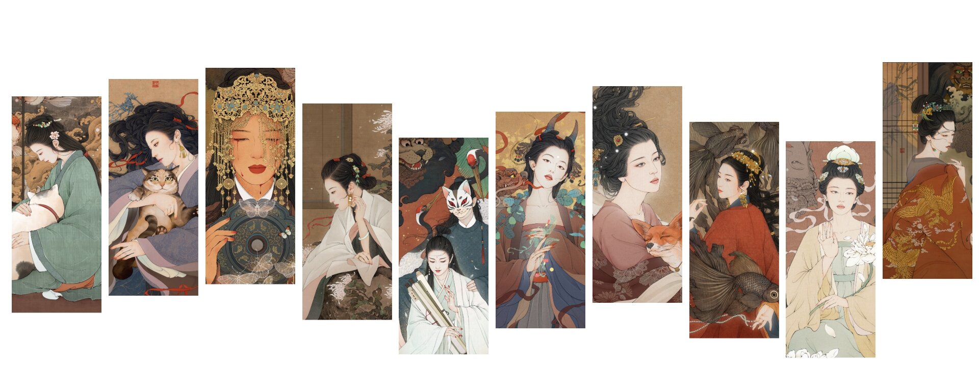 才女插画由千景绘创作