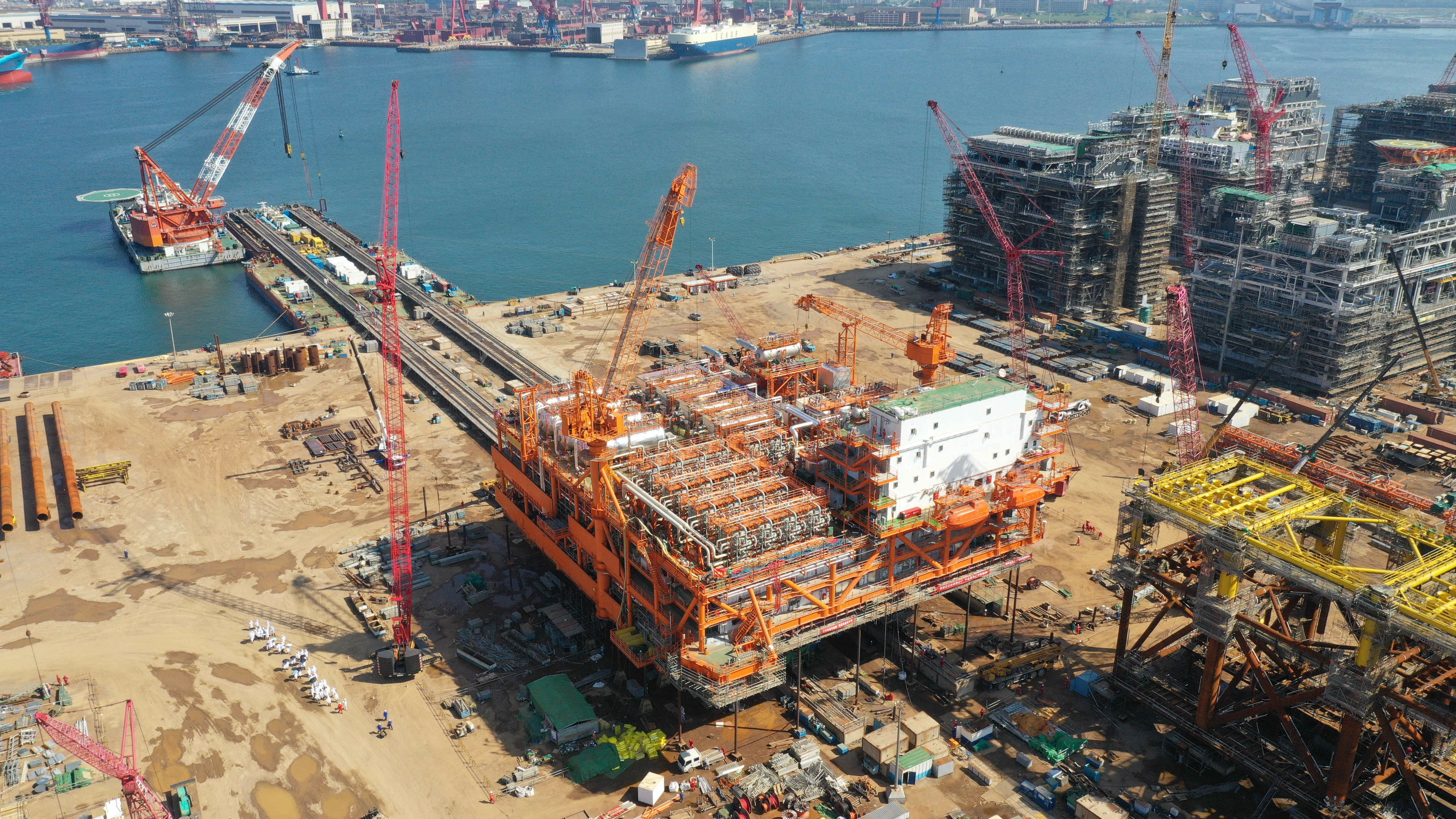 渤海油田2022年最大新建原油增产项目组块陆地建造在青岛完工-青报网-青岛日报官网