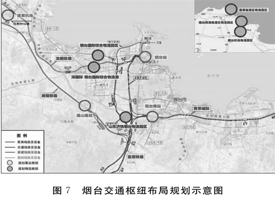 《山东省综合交通网中长期发展规划(2018-2035年)》中的烟台高铁规划。图片来自山东省政府网站