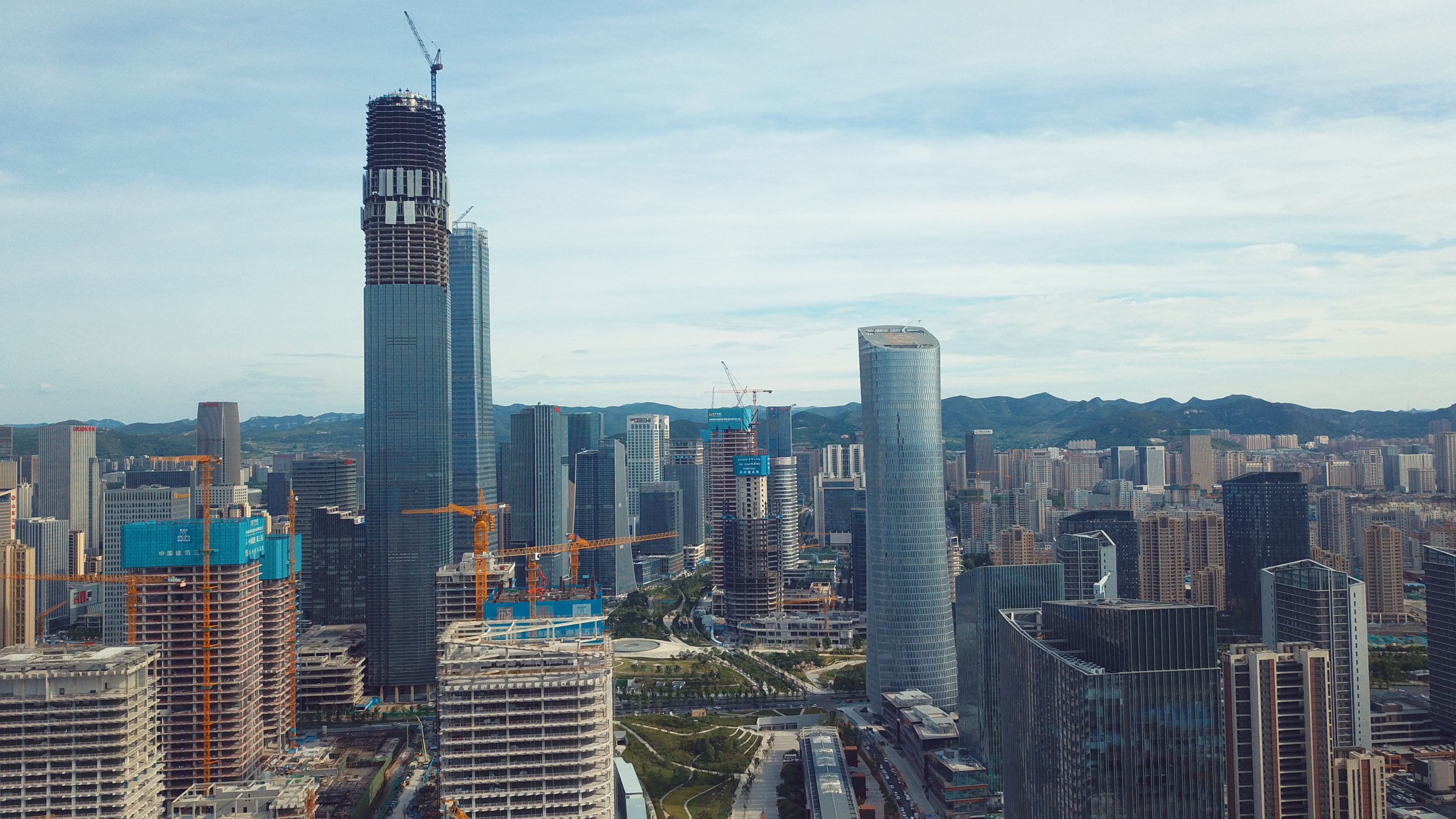 建设中的济南中央商务区